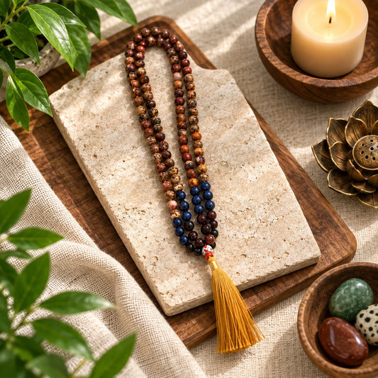 Natural Sunstone Mala Beads for Meditation & Positive Energy