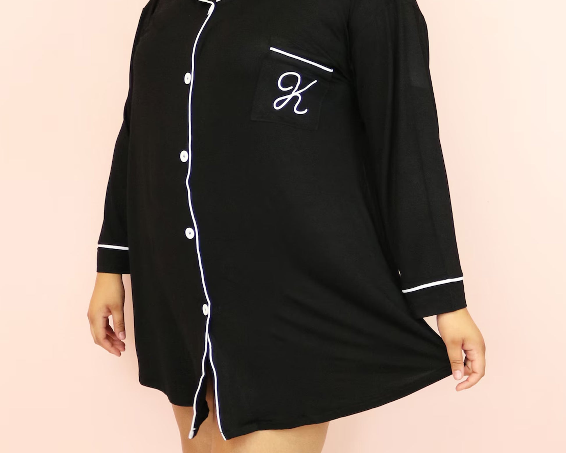 Bridesmaid pajamas shirt Long button down pajamas shirts Bridal party sleep shirt