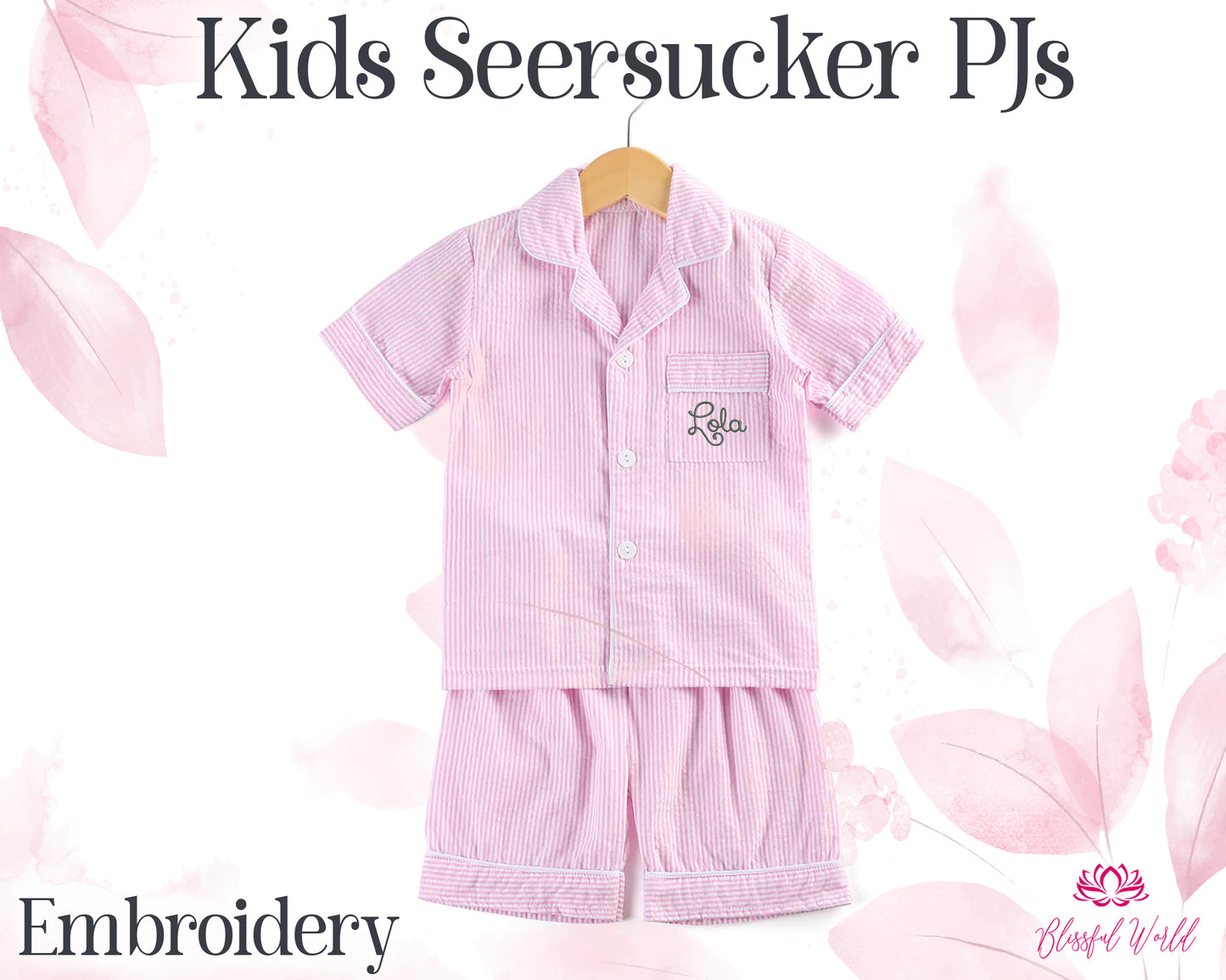 Embroidery-Kids-Seersucker-Pjs-Usa