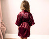 Satin flower girl robe Junior Bridesmaid Usa
