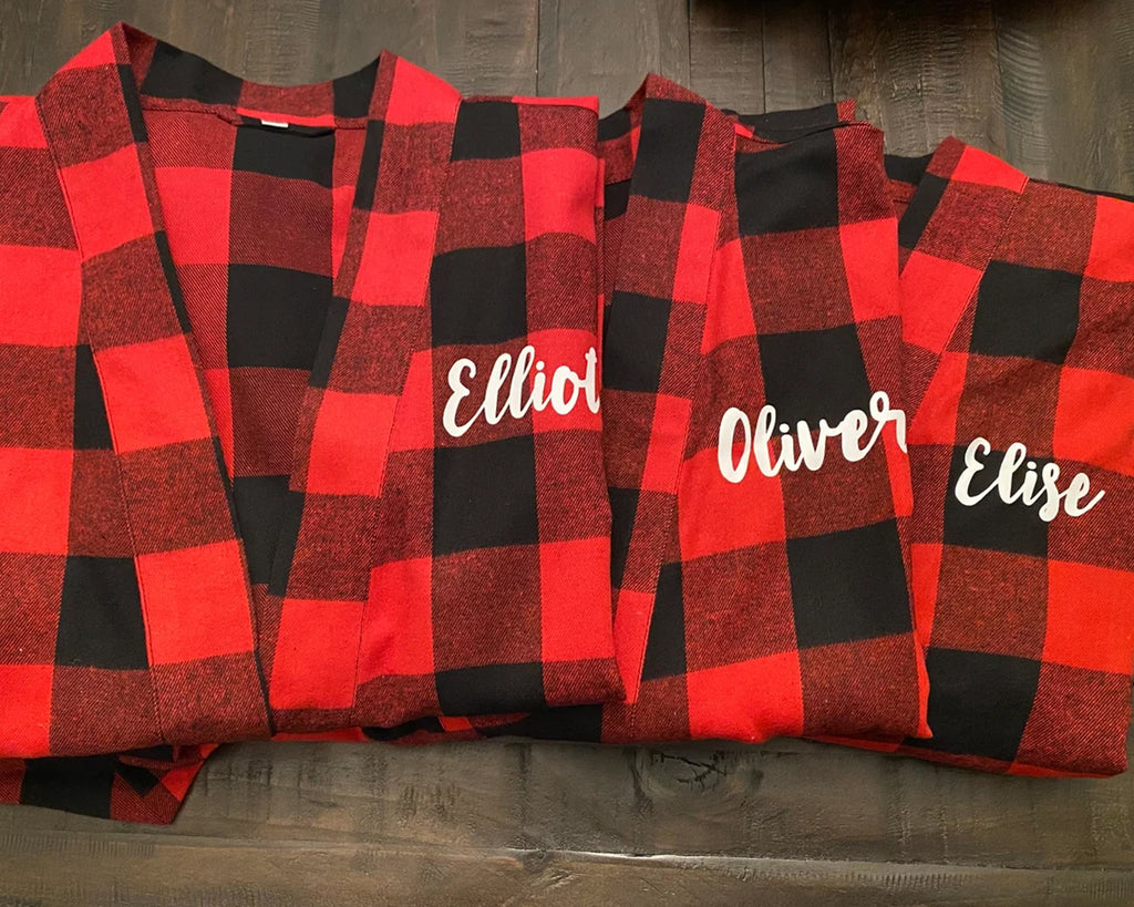 Bridesmaid Flannel Robes Bridesmaid Robe Bridal Party Flannel Robes Flannels Bridesmaid Robes 