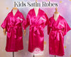 Bridal shower robes Custom Wedding robes Bridesmaid satin robes Girl custom kids robe