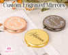Personalized Bridesmaids Mini Makeup Mirror Custom Engraved Wedding Favor Elegant Compact Mirror 