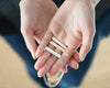 Personalized gold and silver bar necklaces with custom engravings