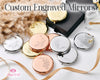 Personalized Compact Mirror with Birth Flower Bridesmaid Proposal Engraved Pocket Mirror Birthday Gift Custom Name Gift 