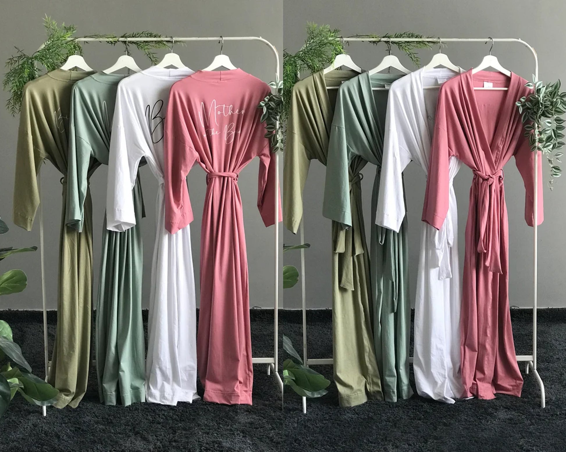 Bridesmaid Gift Robes  Getting Ready Outfit  Matching Bridal Party Robes  Satin Bridal Party Robes