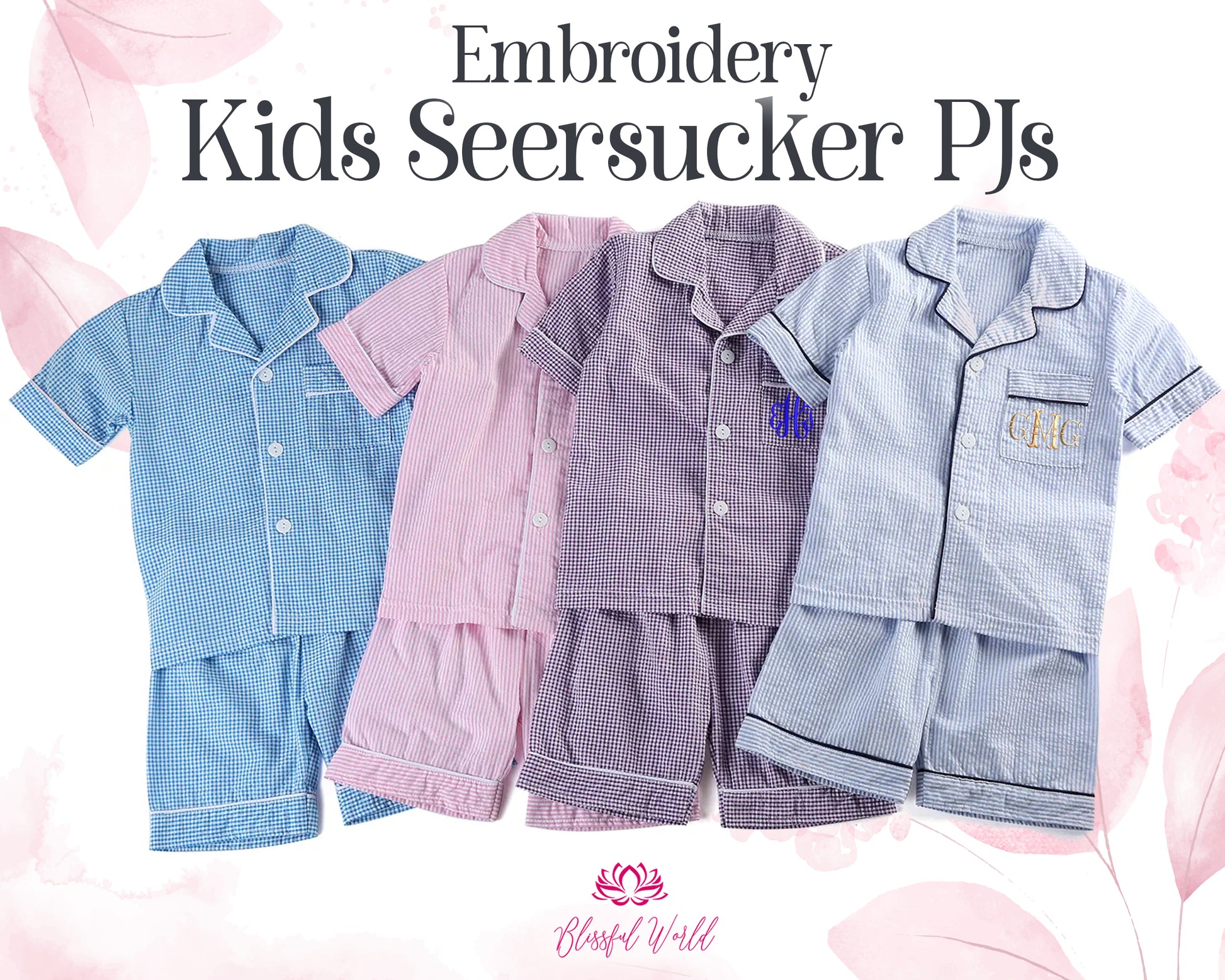 Embroidery-Kids-Pajama-Usa