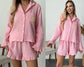 Custom Bridesmaid Ruffle Pajamas  Bachelorette Party Ruffle Satin Pjs Set  Birthday Party Pajama Bridesmaid Gift