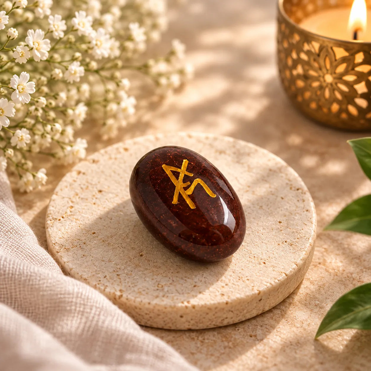 Natural Crystal Rune Stones Set for Divination & Meditation 2
