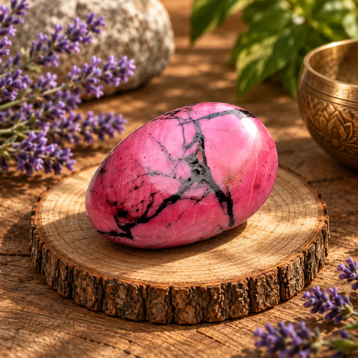 Natural Rhodonite Polished Healing Stone 2