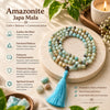 Natural Stone Mala Bead Necklace with Tassel for Meditation and Yoga functionality