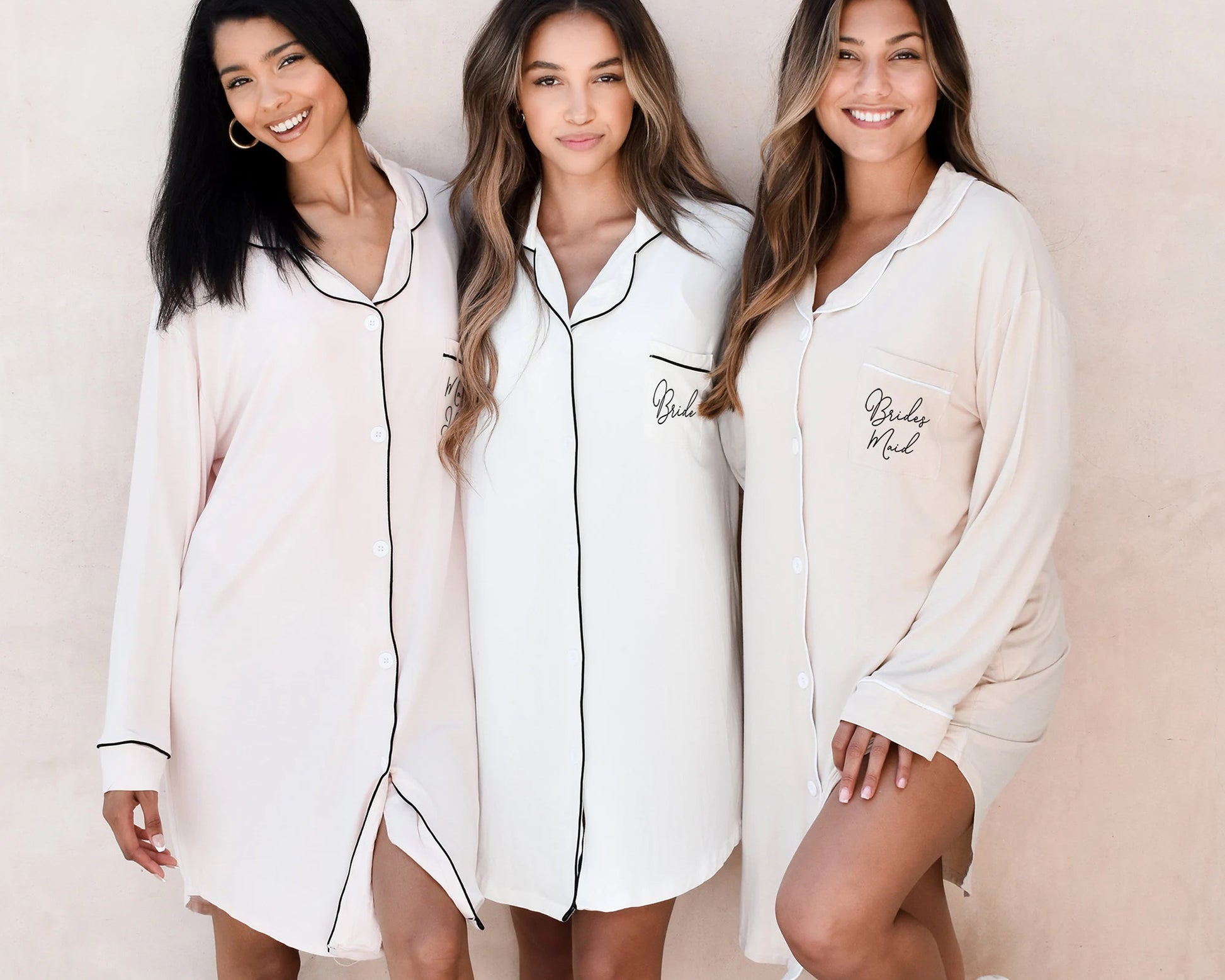 Bridesmaid Shirts Bridal Cotton Sleep Shirts Sleep Shirt Customized Your Name Sleep Shirts