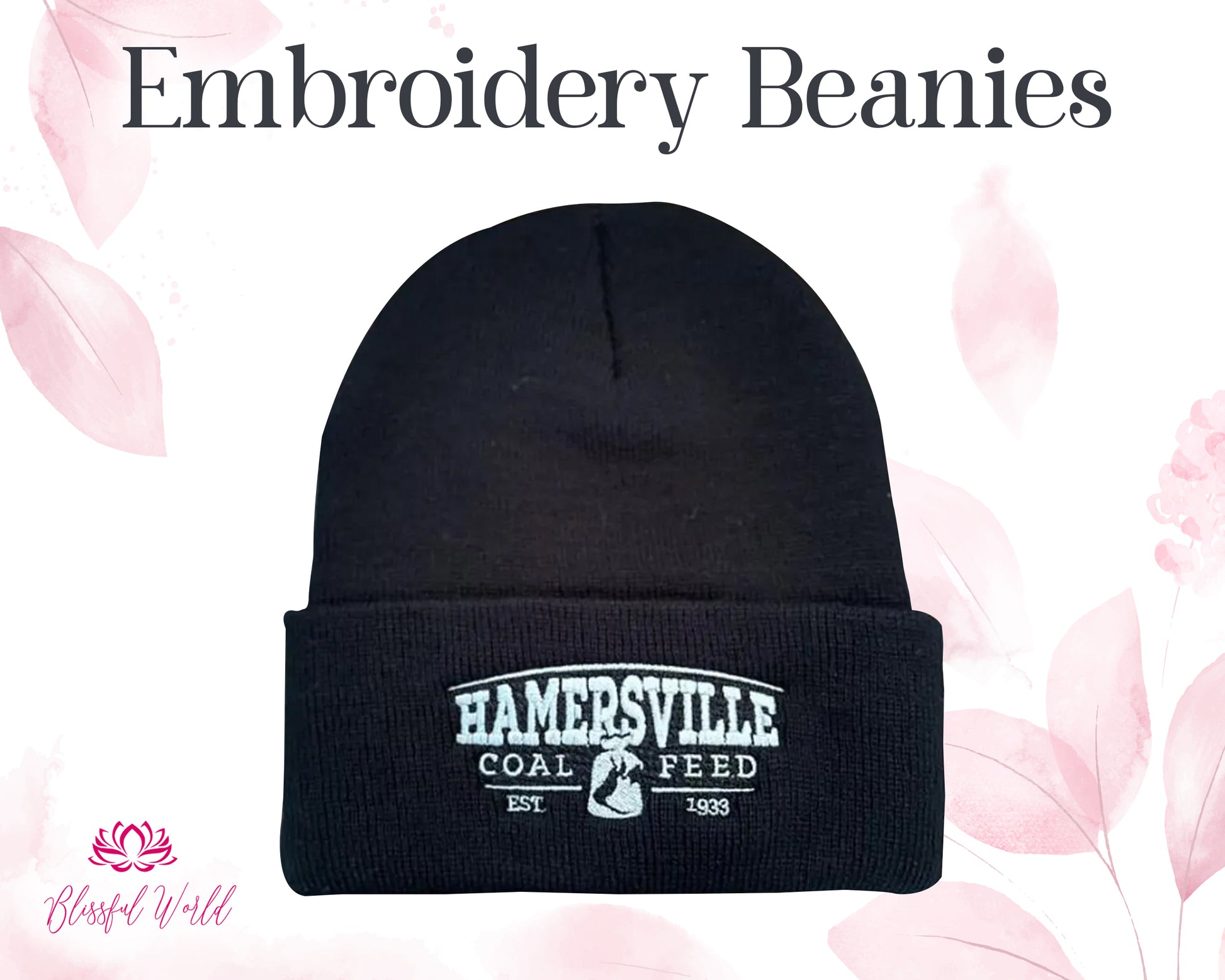 Custom Personalized Baby Hat with Embroidered Text Personalized Baby Beanie Infant Beanie with Text