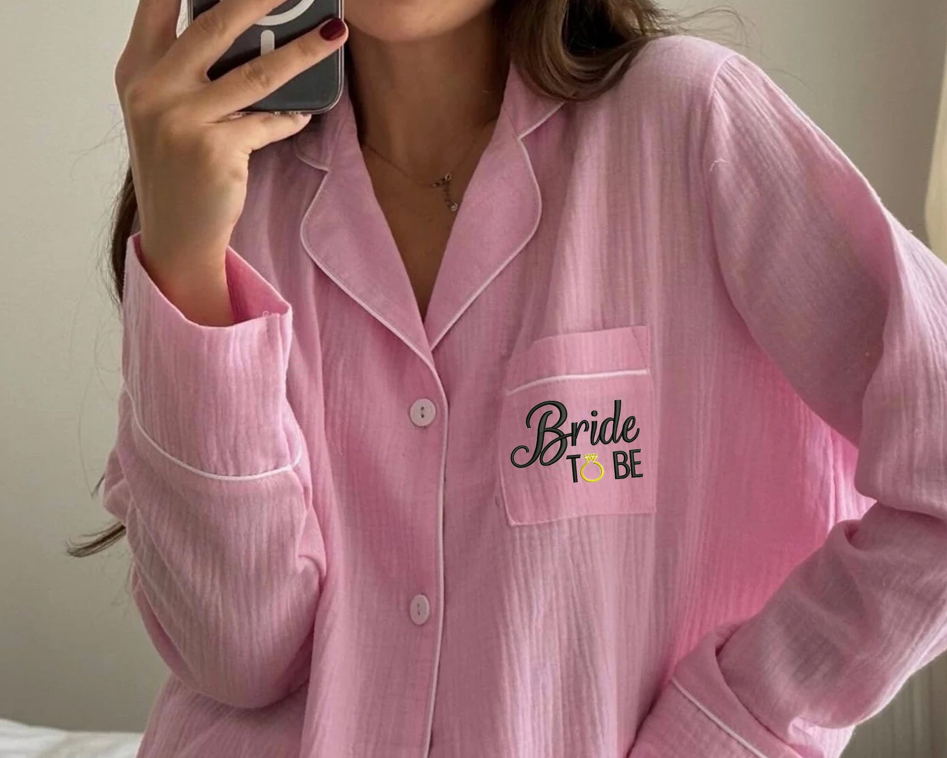 Muslin Pajama set  loungewear  cotton pyjama Gift for Bridals Bridesmaid pjs  Brides party PJS  Shot Pajamas short set 