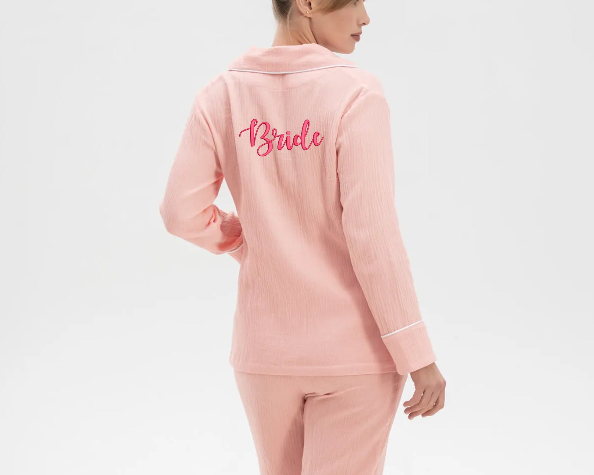Muslin pyjama Bachelorette party pjs   loungewear Bachelorette party pjs Bridal pajamas cotton pajama 