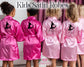 Party Robes Kids Robe Birthday Party Robes Robes Set Gift Set  Satin Robe