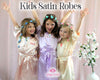 Personalized Satin kids robes Spa party kids robes Robes with names Flower girl robes  Custom kids robes