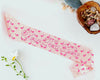 Pink Flamingo Print Custom Sash with personalized text, perfect for tropical parties, beach weddings, and special events in the USA. Stylish and vibrant design for a blissful celebration.