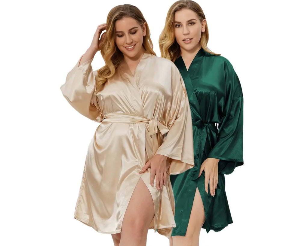 Customized satin robe Green satin robe Usa