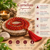 Red Crystal Prayer Beads with Tassel functionality