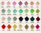 Color swatch chart with various color names