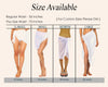 Measurement chart for a white wrap with size availability and measurements.