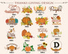 Custom Thanksgiving Embroidery Tote Bag – Festive Fall Design