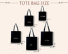 Tote Size Chart Guide USA 