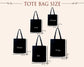 Tote Size Chart Guide USA 