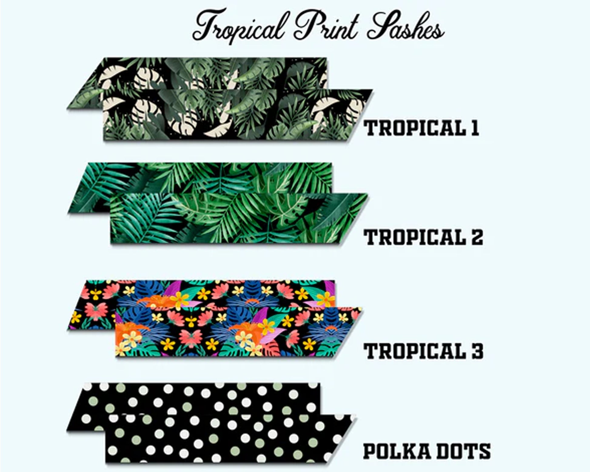Tropical print Color Guide Chart 