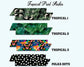 Tropical print Color Guide Chart 