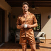 Men’s Satin Short Pajama Set Silky Smooth Relaxed Fit