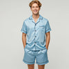 Men’s Satin Short Pajama Set Silky Smooth Relaxed Fit