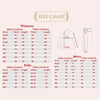 Size chart for women, men, and kids with measurements in inches.