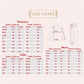 Size chart for women, men, and kids with measurements in inches.