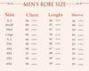 Men's  Robe Size Chart Guide 