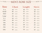 Men's  Robe Size Chart Guide 