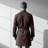Men’s lightweight cotton robe – back view with waist tie