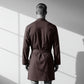 Men’s lightweight cotton robe – back view with waist tie