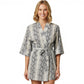 Personalized printed muslin robe for wedding getting ready moments
