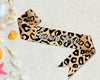Giraffe-print party sash with a personalized touch. Made in the USA by Blissful World.