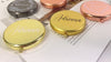 Calligraphy Engraved Compact Mirror  Personalized Gifts  Bridesmaids  Bachelorette  Place Cards  Mother's Day