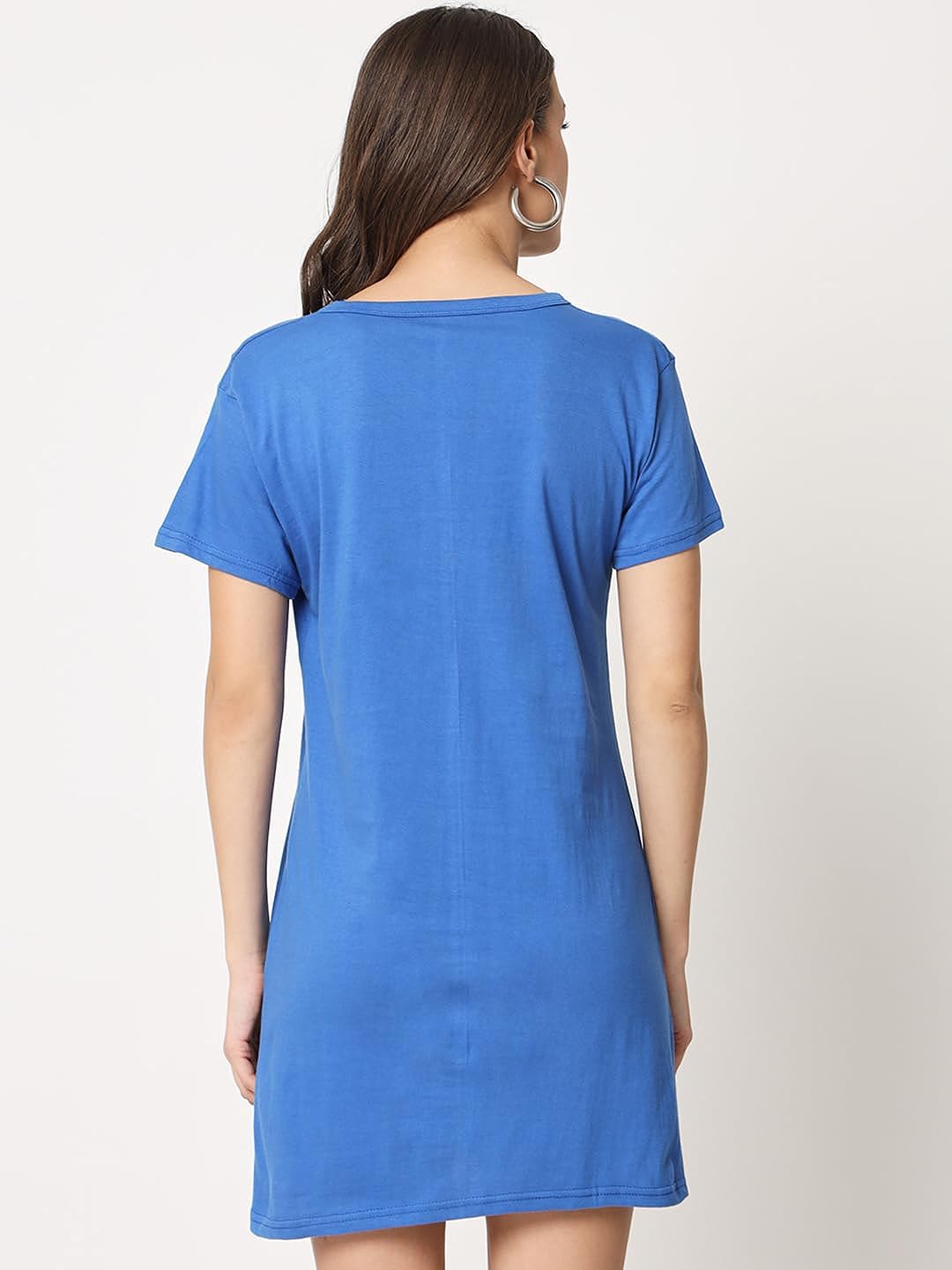 Blue sleep t-shirt back view