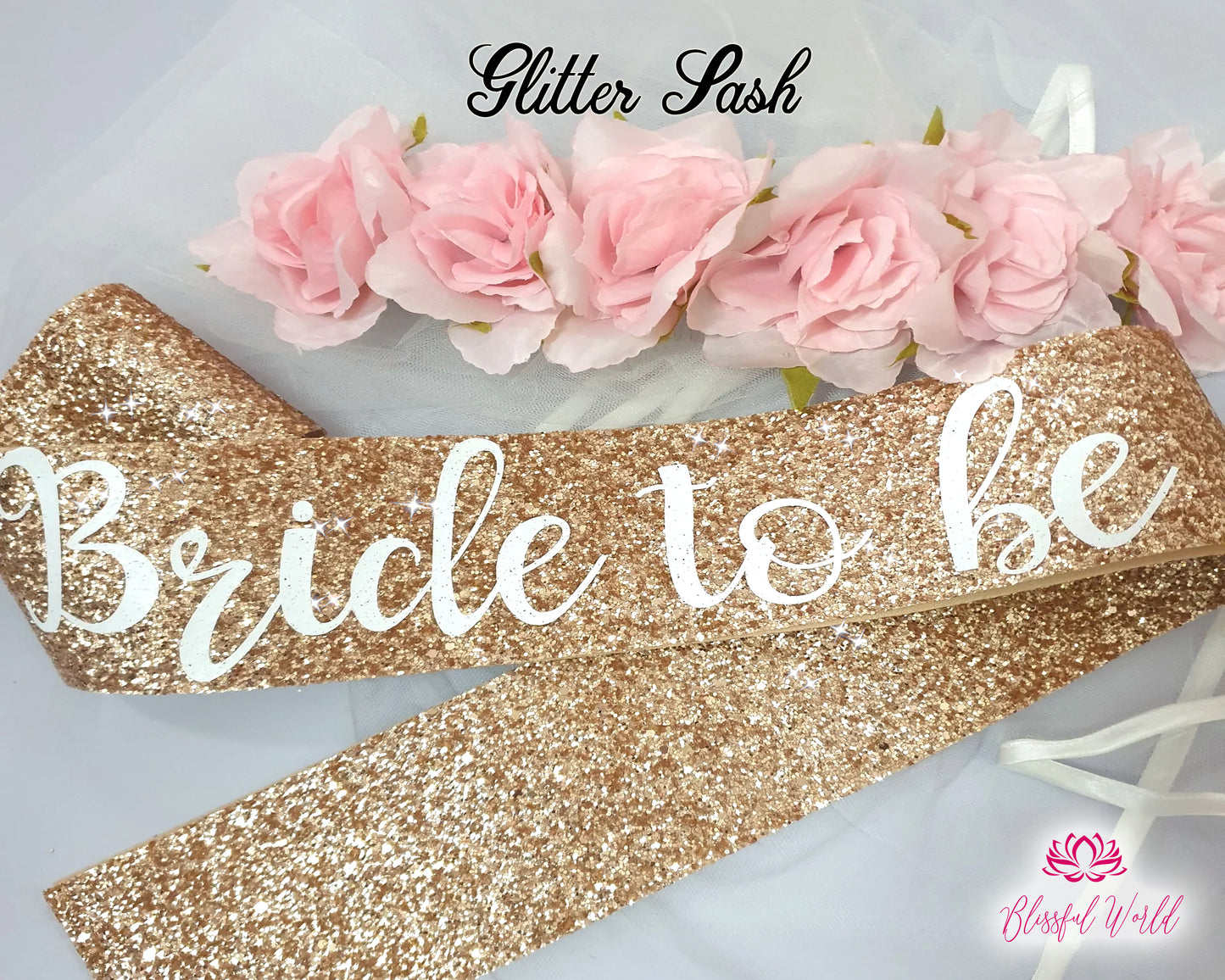 Glitter Bachelorette Sash, Sashes, Glitter Sash, Gold Glitter, Personalized Glitter Sash, Sashes, custom Text, Bride to be Sash