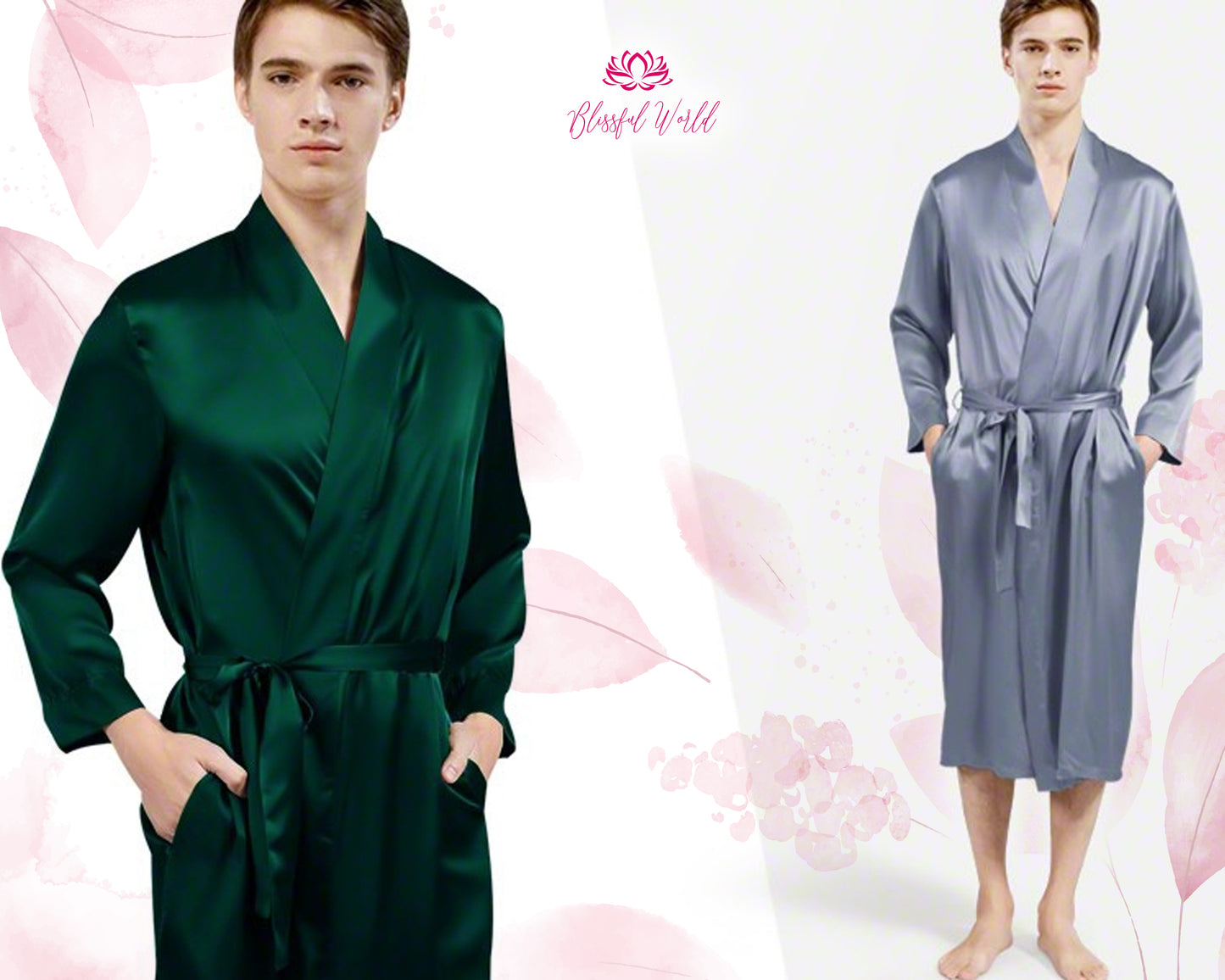 Customized Men's Robes Custom Groom Robe Groomsmen Custom Robe Personalized Robes Custom Robe Kimono Robes Satin Robe Men Robes