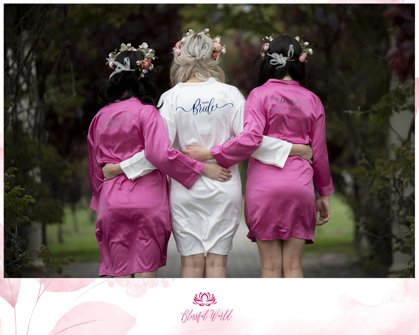Set Of Robes Customized Kimono Robes Bridal Robes Bridesmaid Robes Satin Robes Personalized Robes Bridal Robes Gift For Her Wedding Gift
