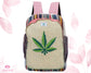 Weed Leaf Embroided Hemp Backpack Boho Bag - Eco Friendly Unisex Durable OM Bags Om Printed Bags