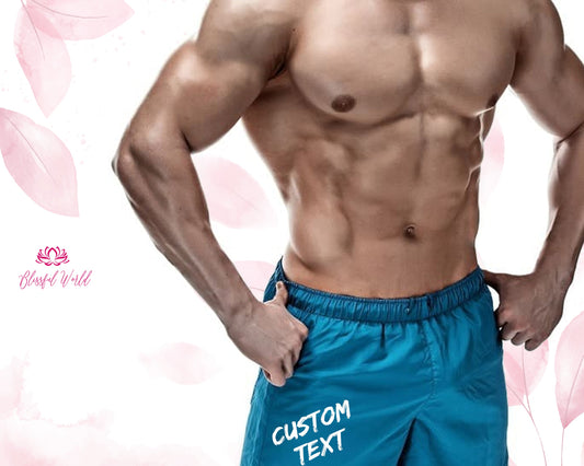 Customize Mens Satin Boxers Shorts Underwear Loose Sleep Pajama Bottom Personalized Shorts Anniversary Gift