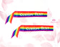 Rainbow Pride LGBTQ+ Sash Glitter, Rainbow Baby, Miracle, Mum to Be Silver Personalised Custom Birthday Baby Shower Brighton Party