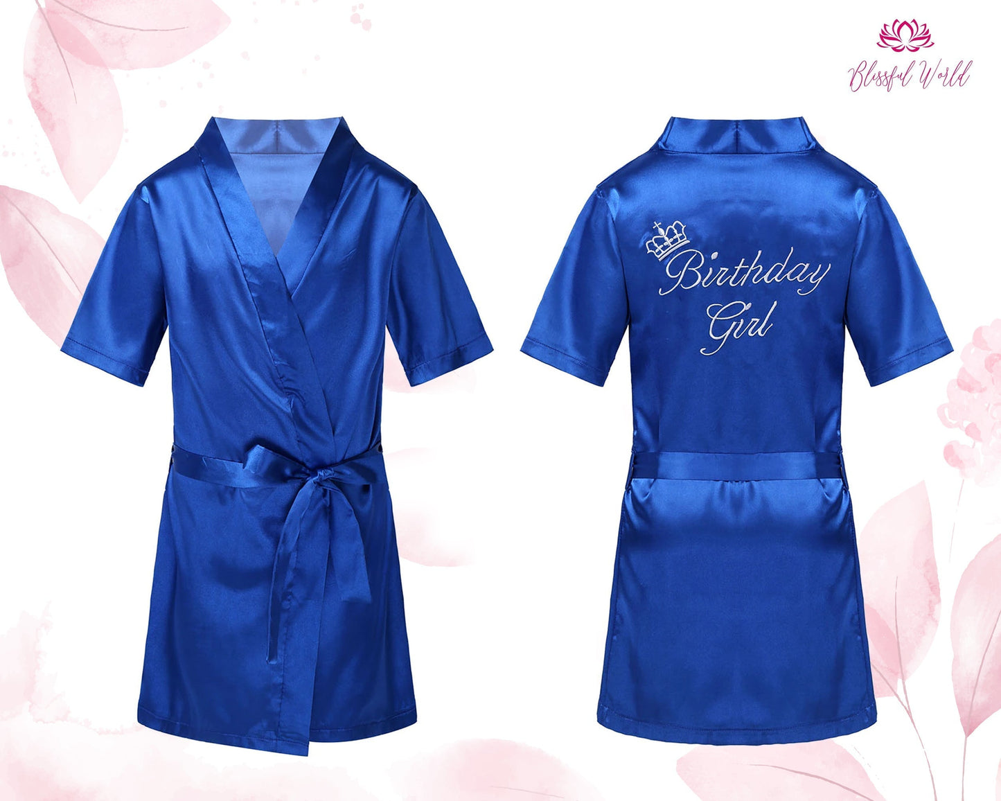 Kids Robes Flower Girl Robes Satin Robes Personalized Robes Bridal Robes Custom Robes Customized Kimono Robes Gift For Her Wedding Gift